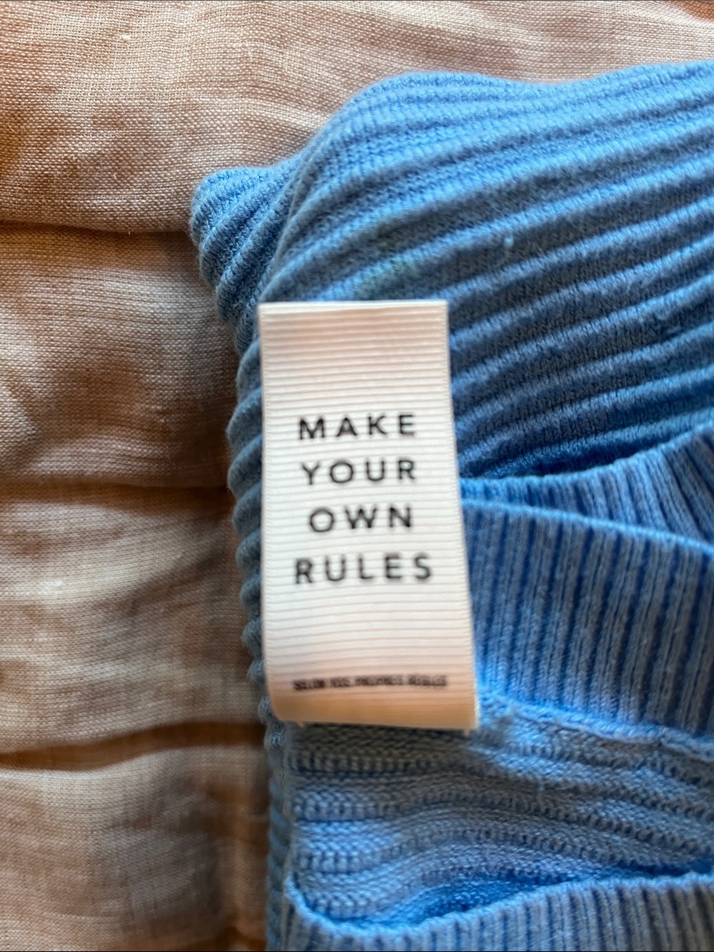 OFFLINE by Aerie M Sky Blue Ribbed Cropped Sweater - Picture 6 of 6